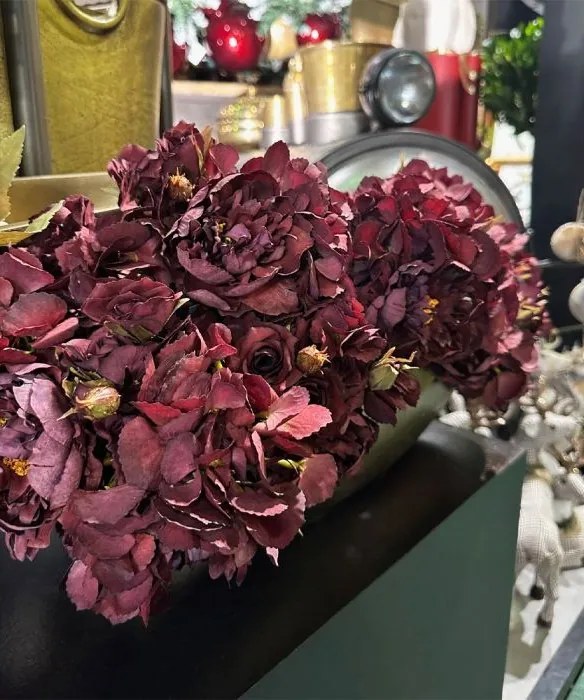 Декоративни цветя Peony в букет - Лилаво (12 τεμάχια)