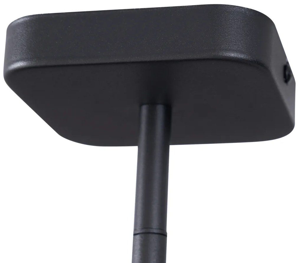 Модерен таванен прожектор черен кръгъл GU10 35mm въртящ се и накланящ се - Kate