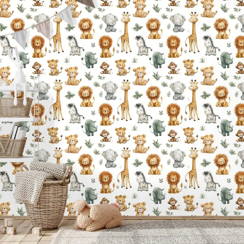 Самозалепващ тапет – Сладки сафари животинки
