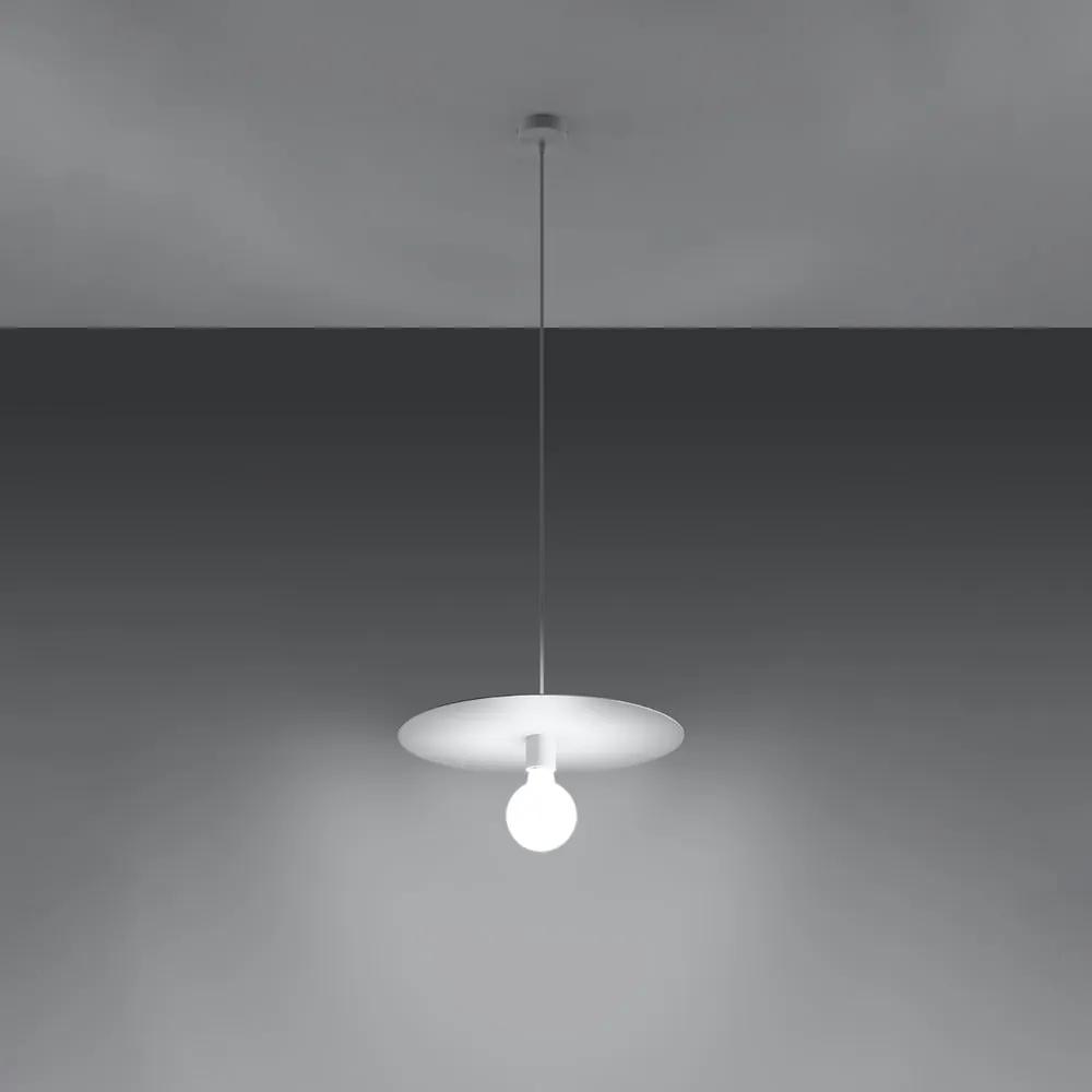 Бяло висящо осветително тяло ø 40 cm Livago – Nice Lamps