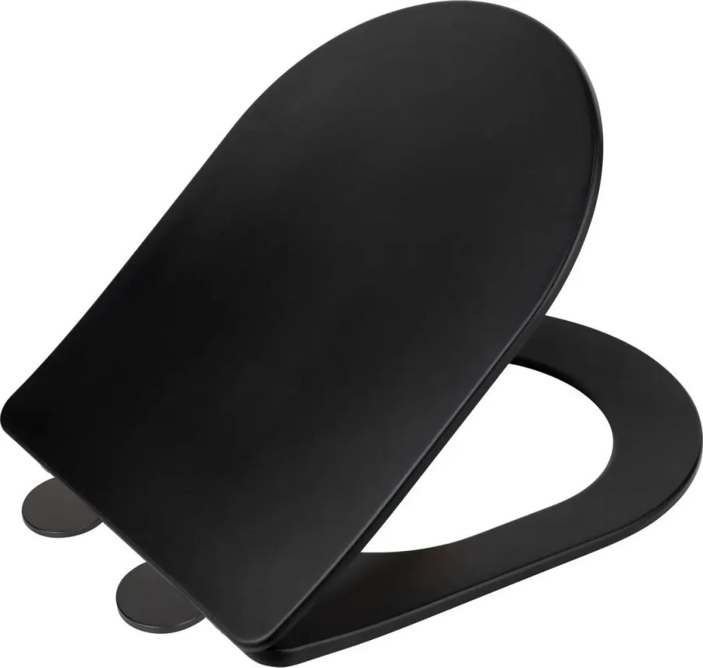 WENKO 26029100 - Тоалетна седалка GALATI 46x36 см черна