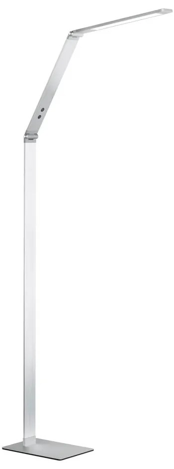 LED затъмняваща се подова лампа в сребрист цвят (височина 133 cm) Geri – Fischer & Honsel