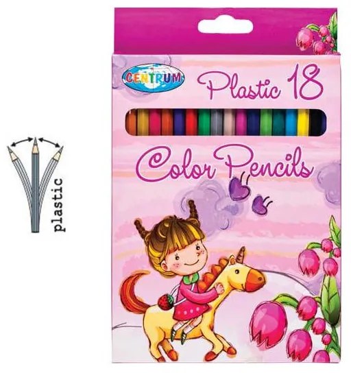 Цветни моливи Unicorn Centrum 84271, Дълги, 12 бр
