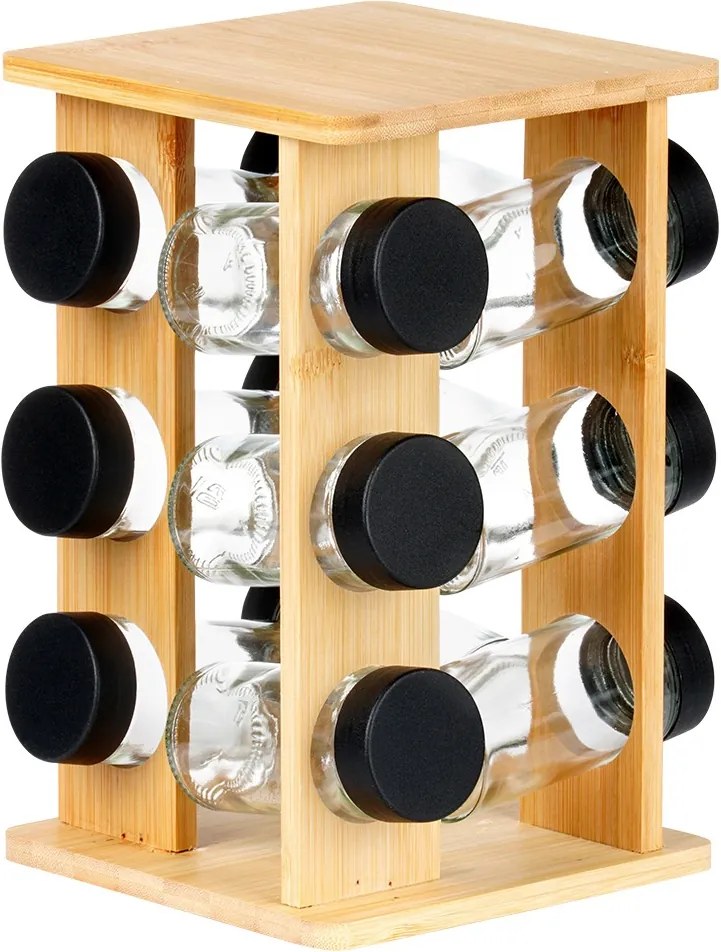 Комплект бурканчета за подправки със стойка 12 броя