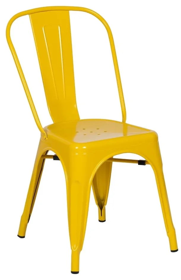 Жълти метални трапезни столове в комплект от 2 бр. – Ixia