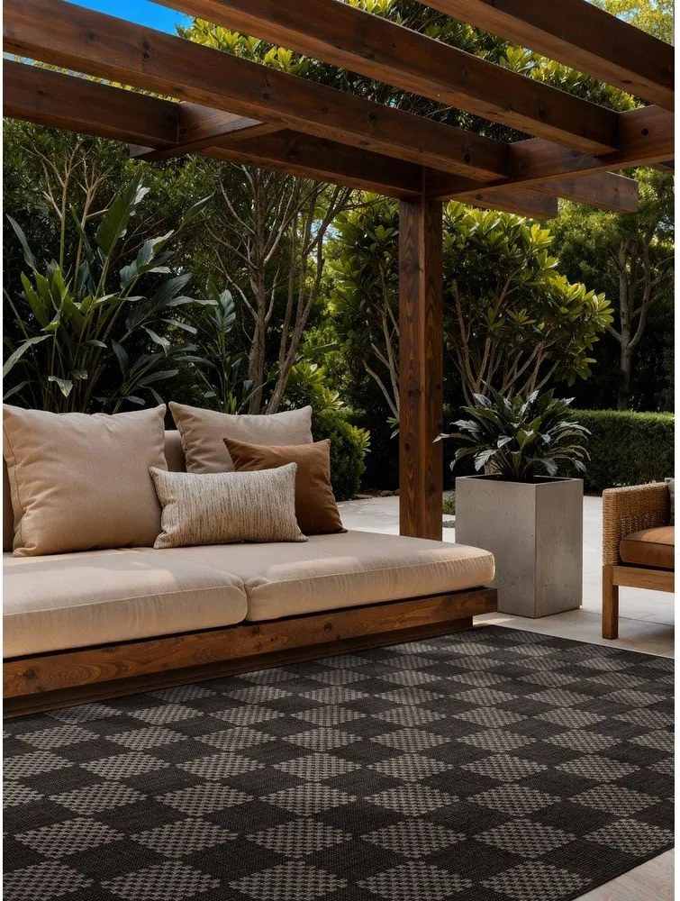 Черен/кремав килим за открито и закрито 120x170 cm Haringey Dorothy – Ted Baker