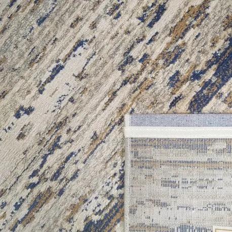 Модерен килим в бежово-кафяво със сини детайли Ширина: 200 см | Дължина: 290 см