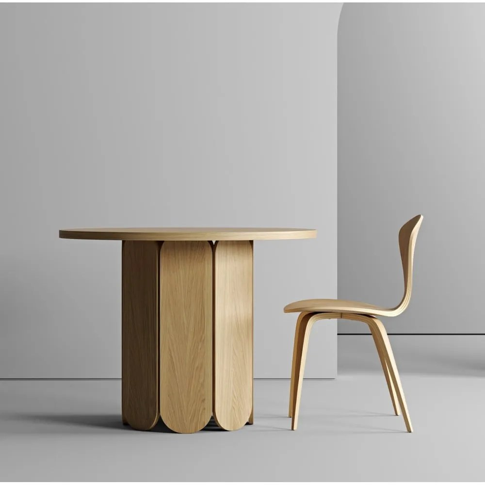 Трапезна маса от мек дъб, ø 98 cm - Woodman