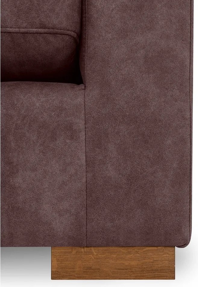 Тъмнокафяв ъглов диван от изкуствена кожа (ляв ъгъл) Hamburg – Scandic