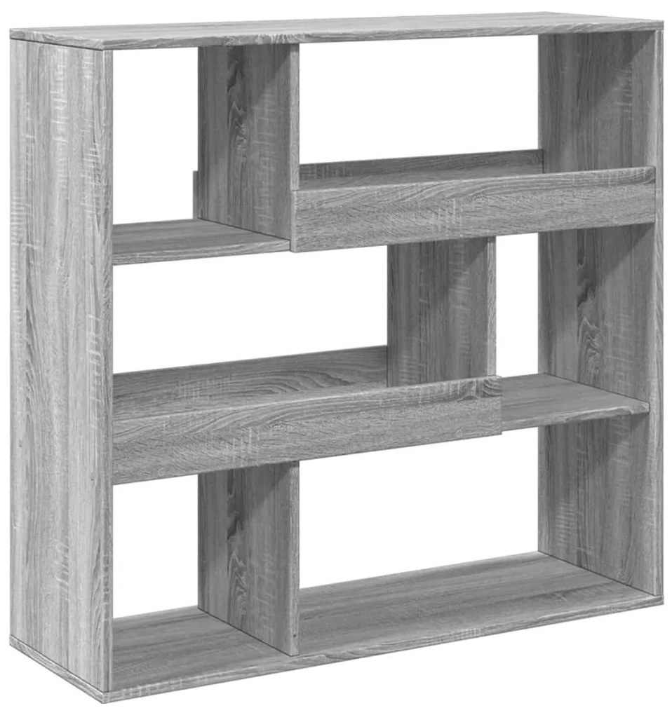 854441 vidaXL Библиотека/разделител за стая, сив сонома, 100x33x94,5 см