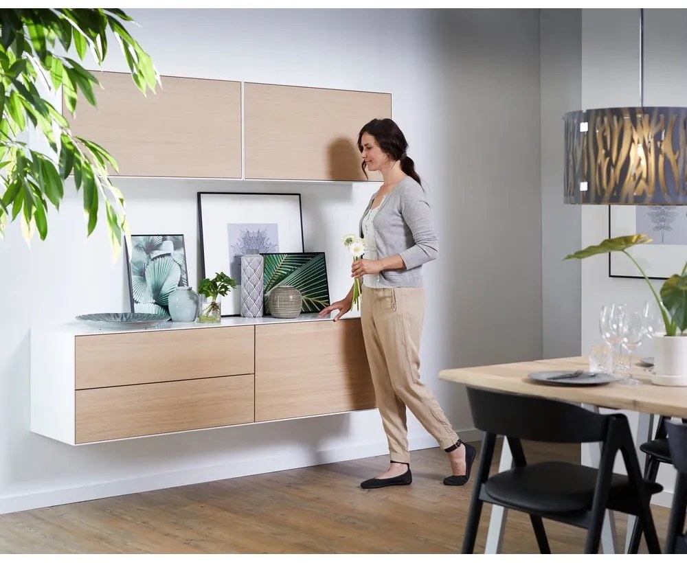 Нисък скрин с дъбов декор в комплект от 2 чекмеджета 180x46 cm Edge by Hammel - Hammel Furniture