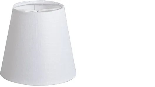 Бял ленен абажур с щипка 12 см кръгъл