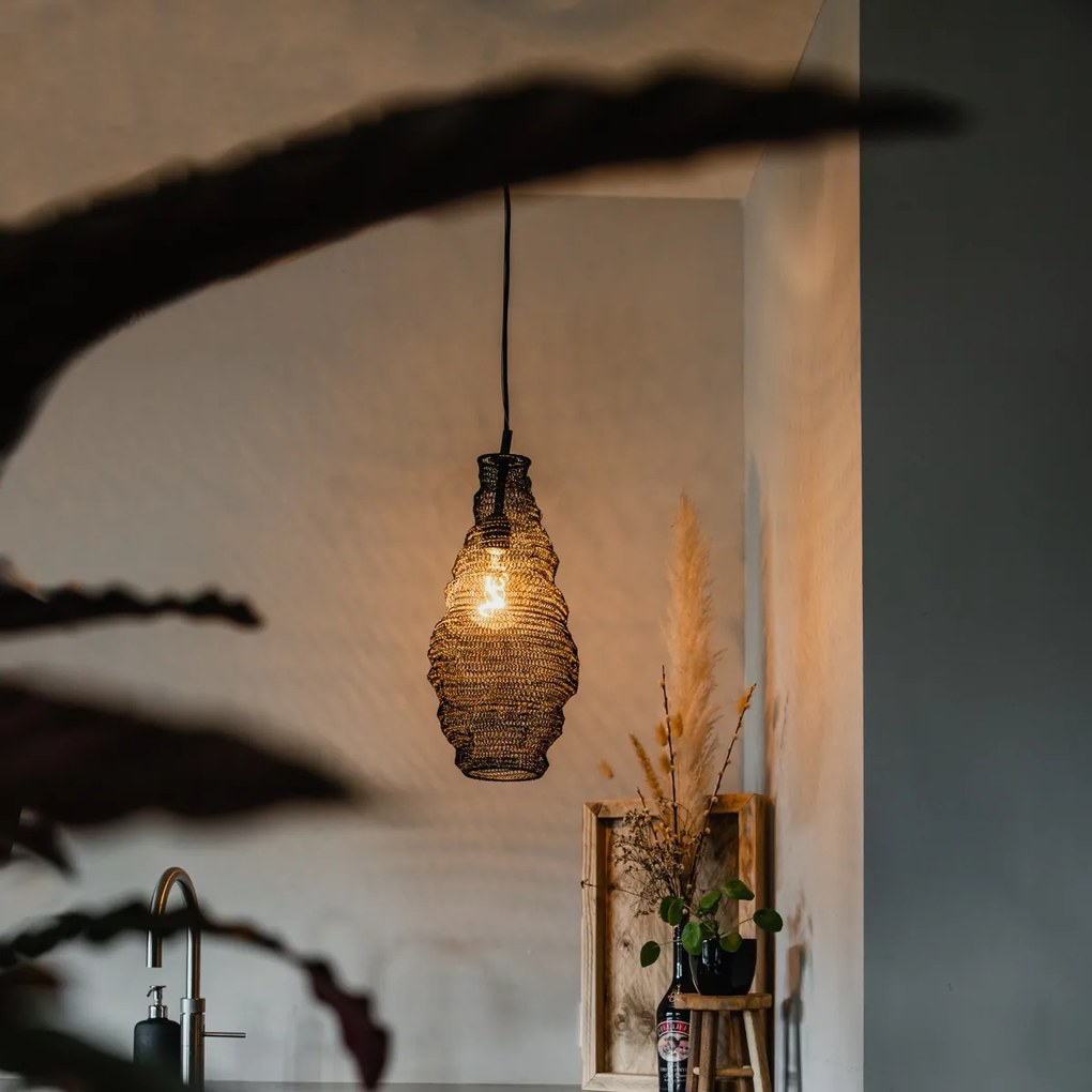 Ориенталски висящ аплик черен - Nidum Rombo