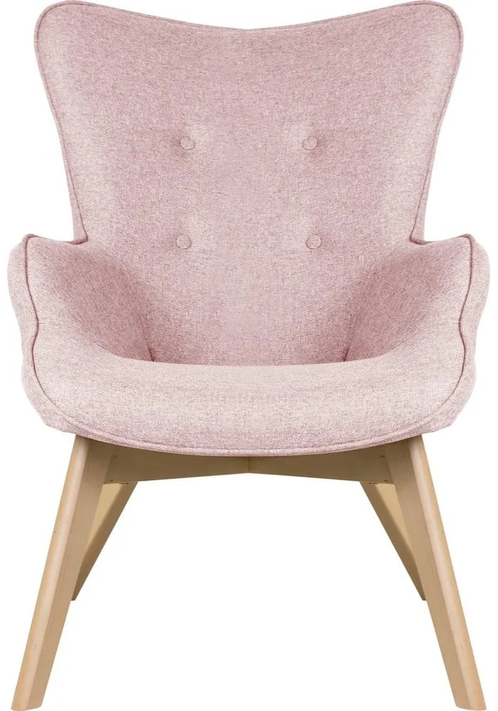 Светлорозово кресло Niko – Ropez