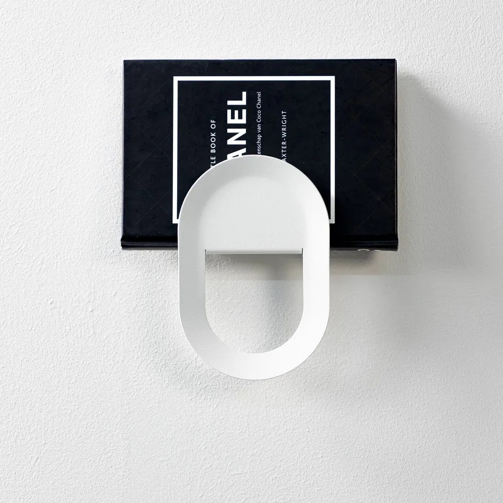 Бяла стенна стоманена кука Coucou – Spinder Design