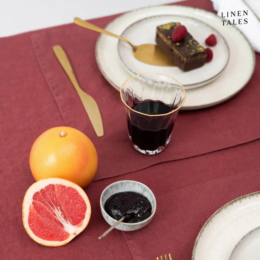 Ленена покривка за маса 140x200 cm Marsala – Linen Tales