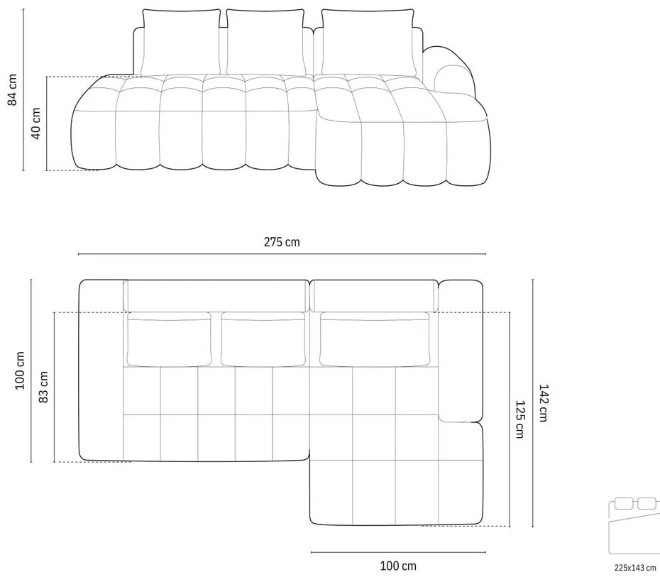 Тъмносин сгъваем/с място за съхранение ъглов диван (десен ъгъл) Linz – Cosmopolitan Design