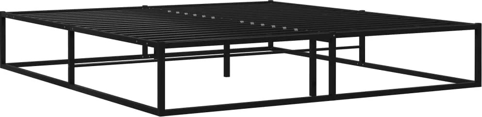 324791 vidaXL Рамка за легло, черна, метал, 200x200 cм