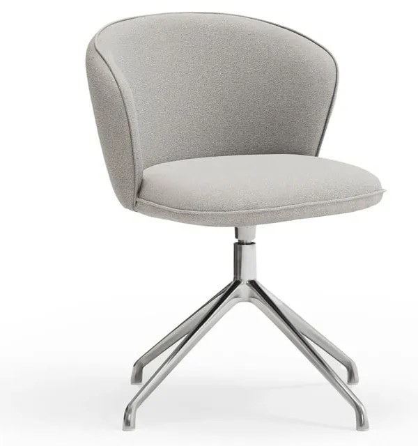 Светлосиви тапицирани трапезни столове в комплект 2 бр. Add – Teulat