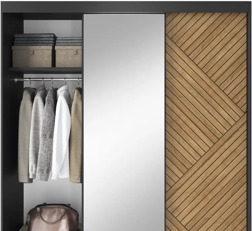 Плъзгащ се гардероб Phylo III с Огледало