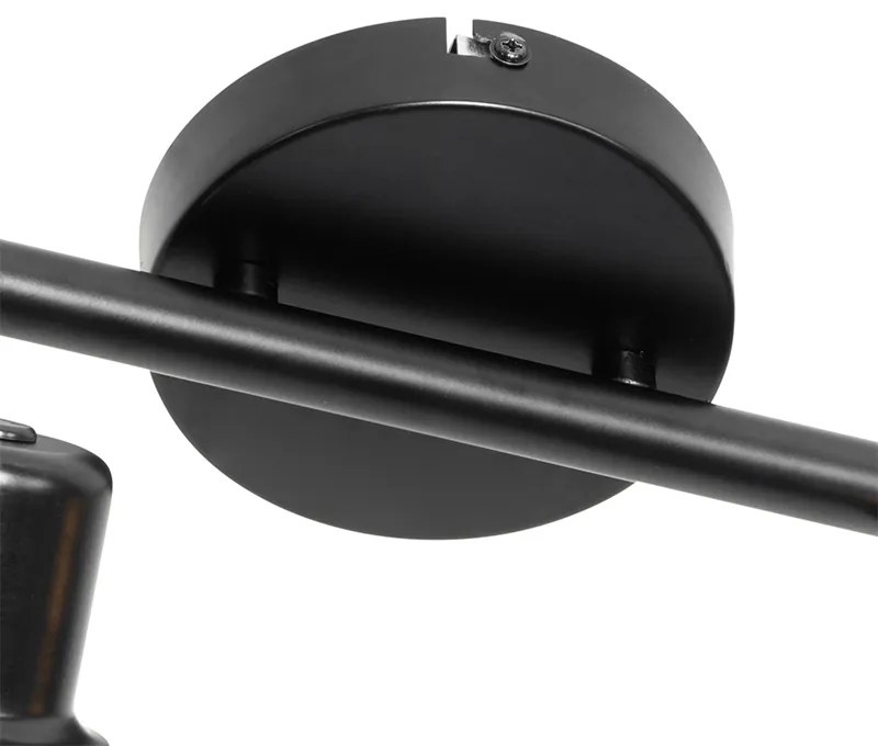 Индустриален прожектор черен със злато 4-светлини - Bliss Mesh