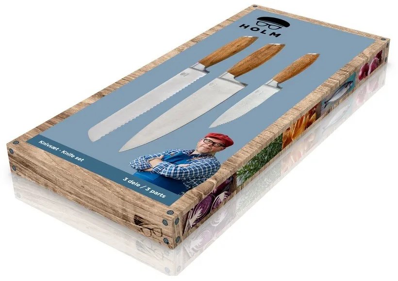 Комплект ножове от неръждаема стомана 3 бр. – Holm