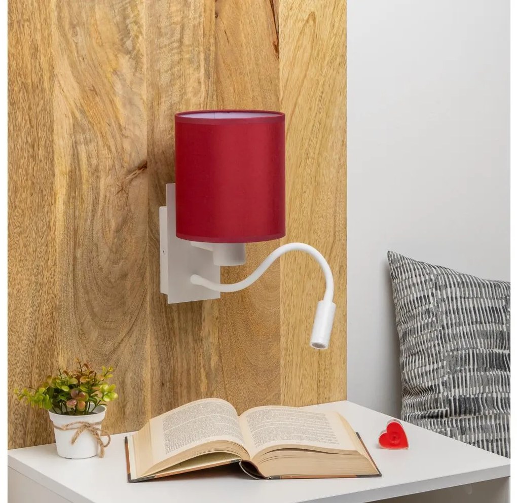 Brilagi-LED Аплик NUBILA 1xE27/25W/230V+LED/3W бял/Помпейски червен