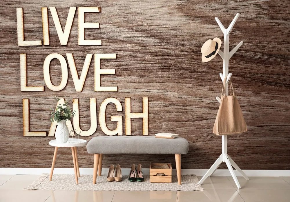 Самозалепващ тапет – Със слова - Live Love Laugh