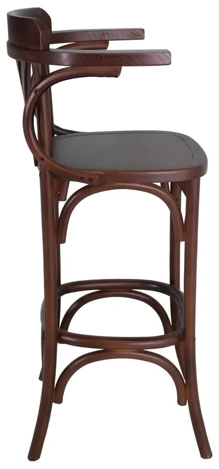 Кафяв бар стол от масивен бряст (височина на седалката 77 cm) Montmartre – Antic Line