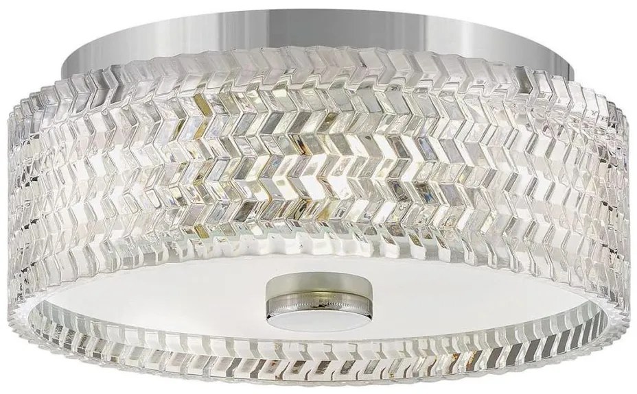 Hinkley HK-ELLE-F-S-CM - Плафон 2xE27/60W/230V Ø 30,5 cm хром