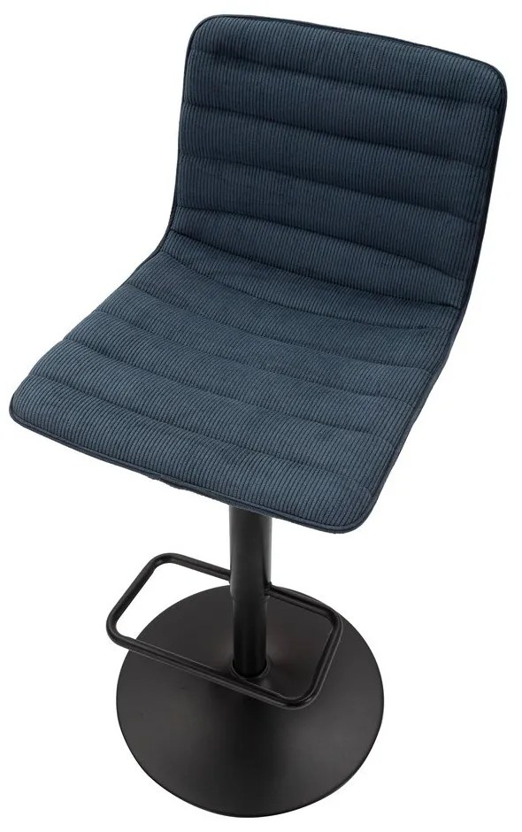 Бар стол с регулируема височина в петролен и черен цвят (височина на седалката 61 cm) Malia – Mauro Ferretti