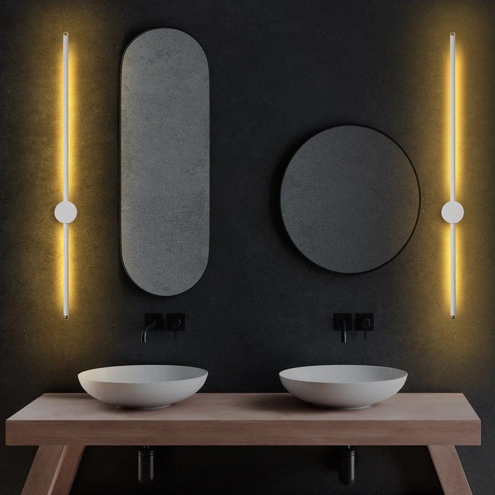Бяла LED стенна лампа ø 7 cm Sword – Opviq lights