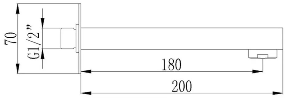 Стенен накрайник за чучур в лъскаво-сребрист цвят – Sapho
