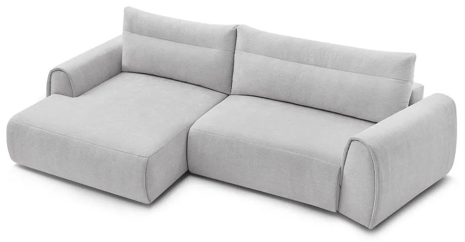 Светлосив ъглов диван Aden – Bobochic Paris