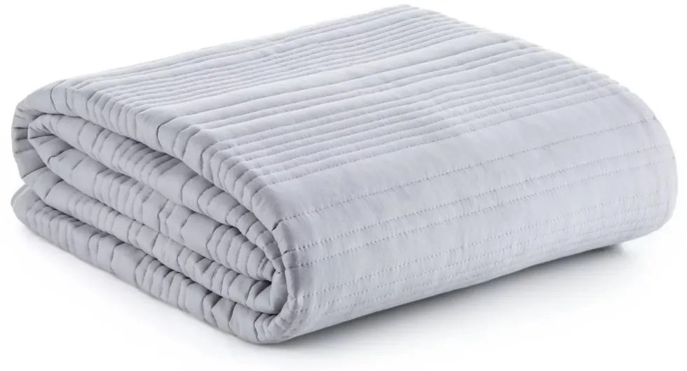 Елегантна покривка за легло TARA от матирана тъкан с ватиран десен - светлосиво Ширина: 220 см | Дължина: 240 см