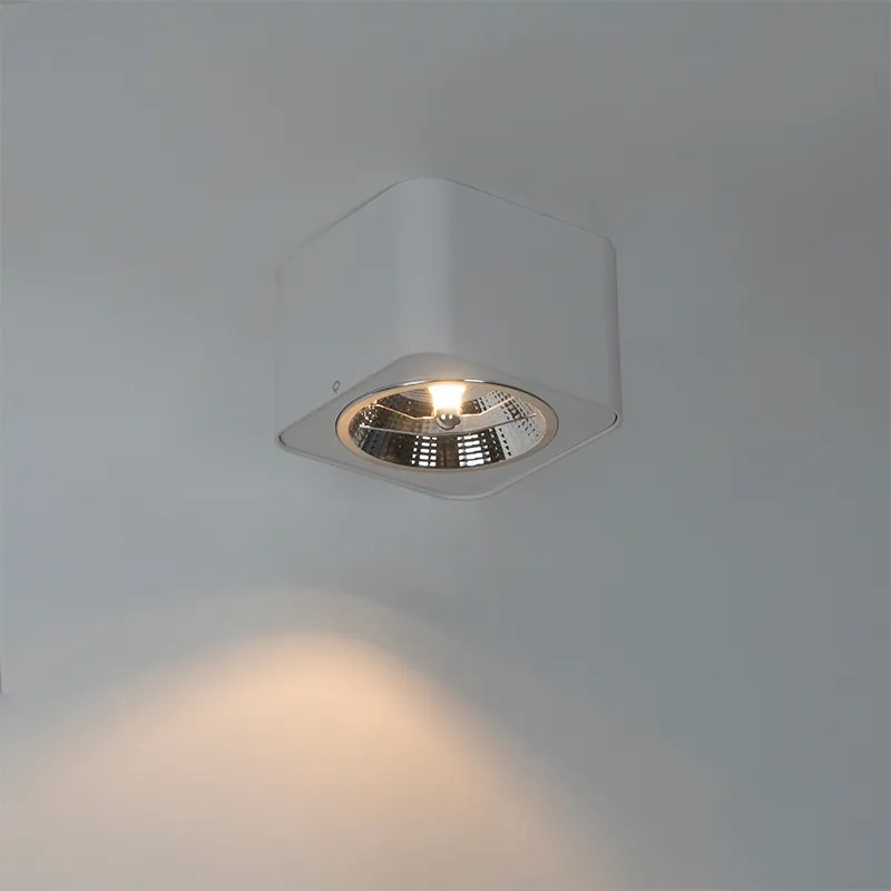 Модерен повърхностно монтиран прожектор бял квадратен GU10 111mm - Boxer