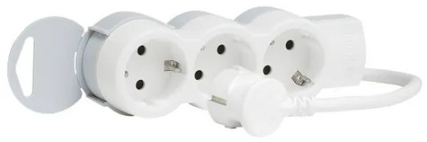 Legrand 695003  Разклонител 3х2Р+Е, с кабел 5 метра, Бял - До изчерпване - 810103161