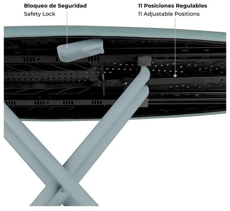 Дъска за гладене 130x37 cm K-Surf Salvia Tube – Rolser