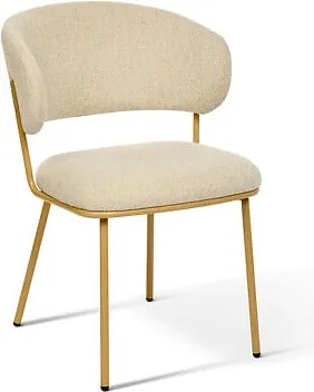 Трапезен стол atmosphera Alba, Шенил, - Бял