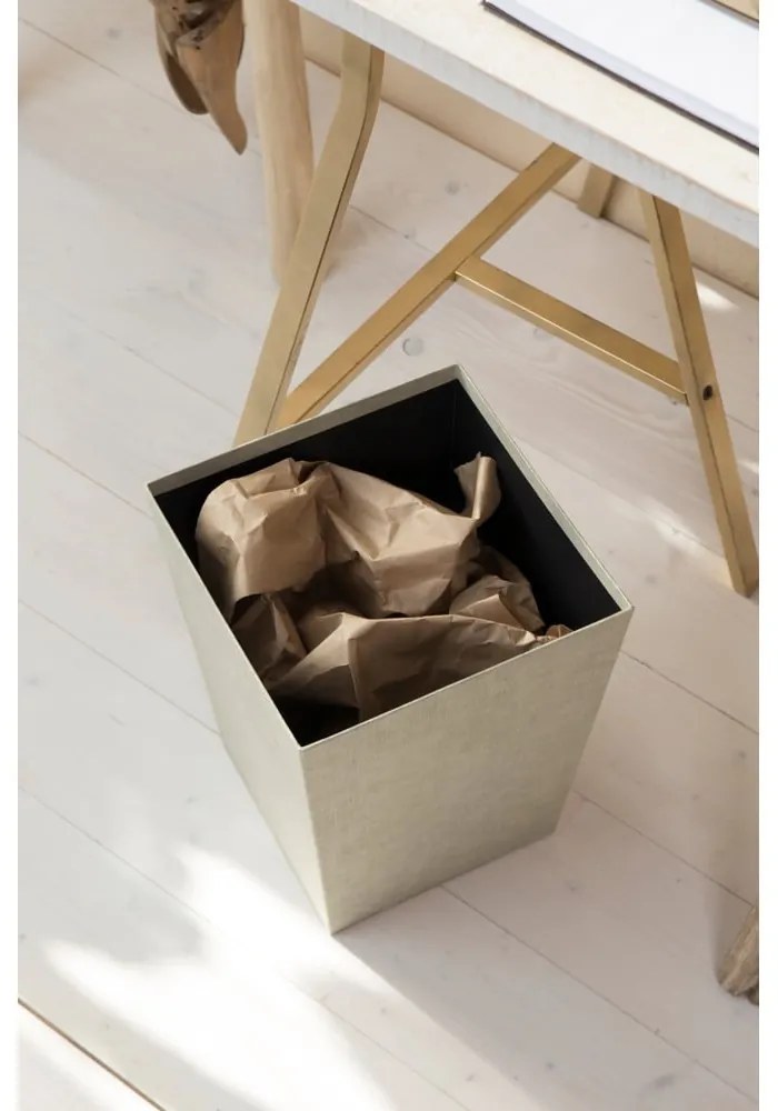 Бежово кошче за боклук Sofia Canvas Paper Laminate – Bigso