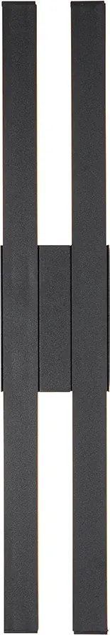 Модерна външна стенна лампа черна с LED 2-светлина IP54 - Jamal