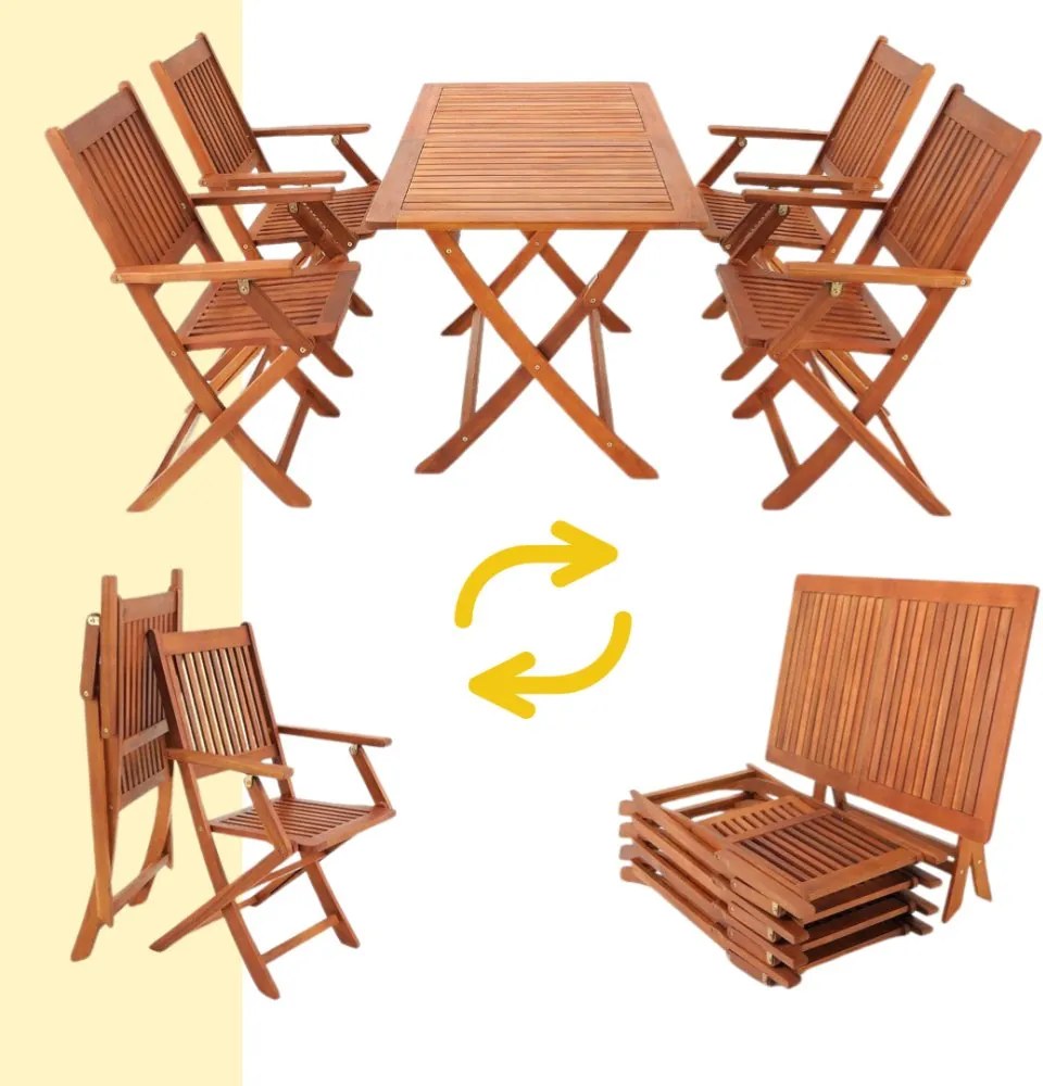 Градински комплект за 4 лица Sydney Komfort от акациева дървесина