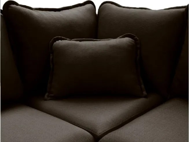 Черен ъглов диван (ляв ъгъл) Beata - Ropez