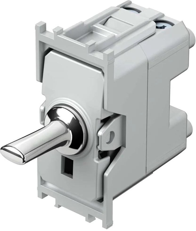 TEM Еднополюсен ключ 16A, цвят Хром, Edge  - SP10PC