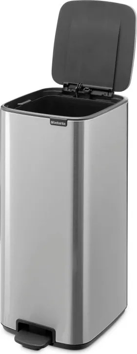 Кош за боклук Brabantia Bo Pedal 1010144, 30 л, Леко затваряне, Противоплъзгаща основа, Устойчив на пръстови отпечатъци, Инокс/Мат