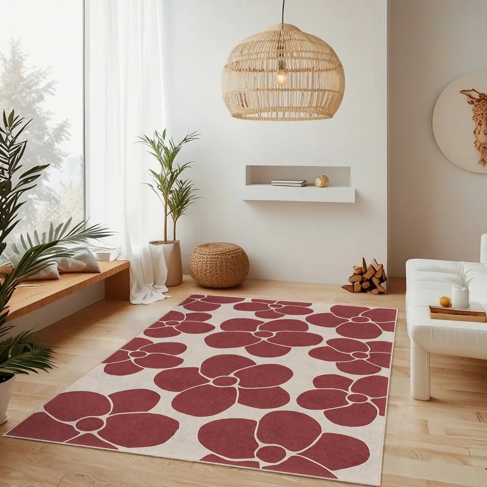 Червена пътека подходяща за пране 60x230 cm Red Meadow – Mila Home
