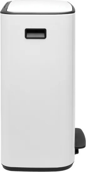 Кош за боклук Brabantia Bo Pedal 1003188, 2x30 л, Плавно затваряне, Противоплъзгаща основа, Бял