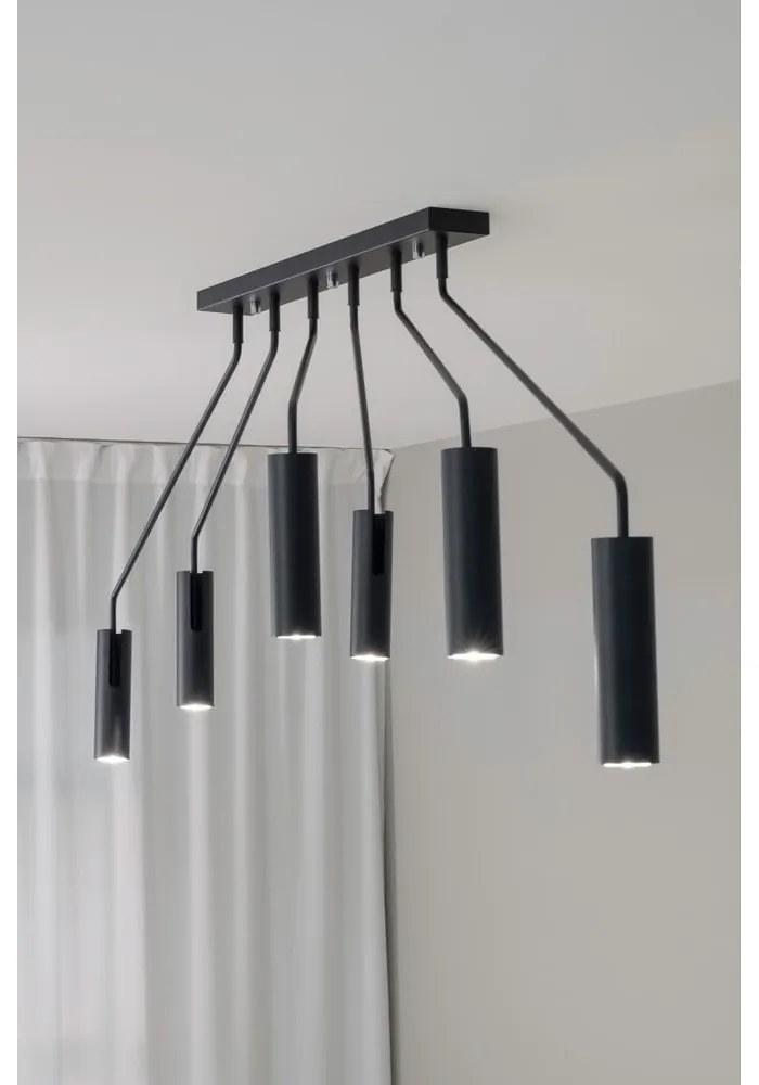 Черна лампа за таван с метален абажур 192 cm Ramus - Markslöjd