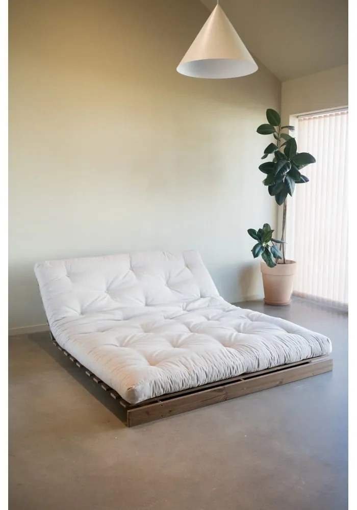 Бял разтегателен диван 160 cm Roots - Karup Design