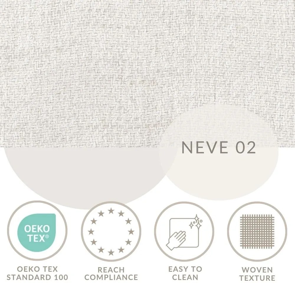 Кремаво тапицирано двойно легло с място за съхранение с включена подматрачна рамка 140x200 cm Baleine – Maison de Rêve